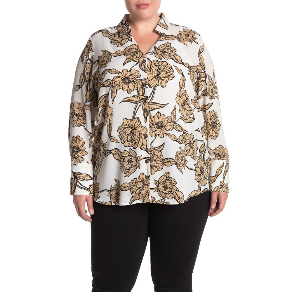 NWT Nordstrom 14th & Union Button Front Tunic Top